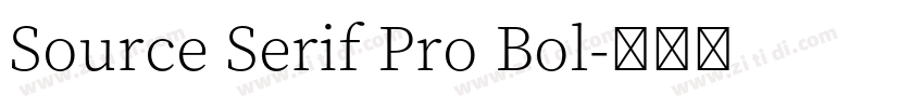 Source Serif Pro Bol字体转换
